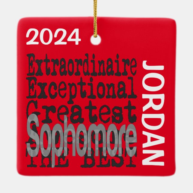 Sophomore Extraordinaire CUSTOM Keramikornament (Rückseite)