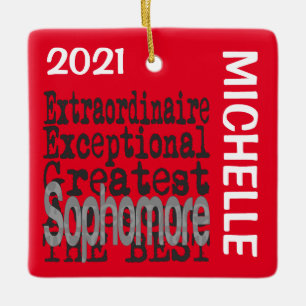 Sophomore Extraordinaire CUSTOM Keramikornament
