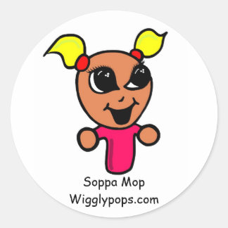 Soppa Mop, Wigglypops.com Runder Aufkleber