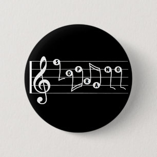 Sopran-Sänger-musikalischer Knopf (Schwarzes) Button