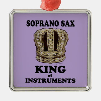 Soprano Sax King of Instruments Ornament Aus Metall