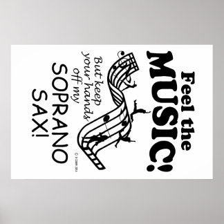 Soprano Sax spürt die Musik Poster