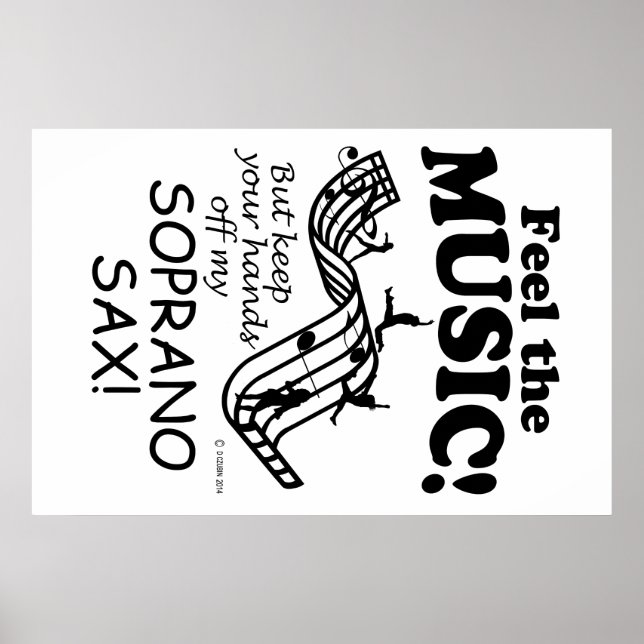 Soprano Sax spürt die Musik Poster (Vorne)