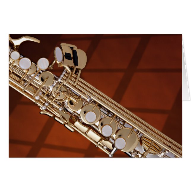 Soprano Saxophon auf Gold (Vorderseite (Horizontal))