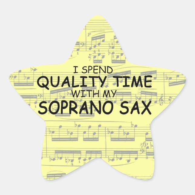Soprano Soprano Sax Star Sticker (Vorderseite)