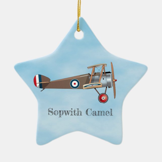 Sopwith Camel Keramik Ornament (Vorne)