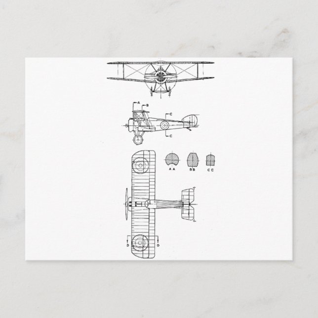 SOPWITH CAMEL POSTKARTE (Vorderseite)