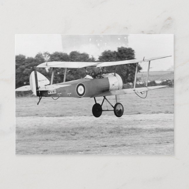 Sopwith Flugzeug-Start Postkarte (Vorderseite)