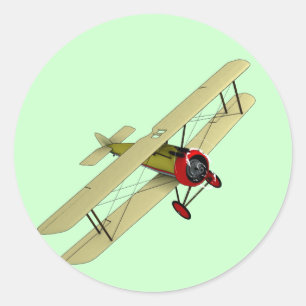 Sopwith Kamel-Doppeldecker Runder Aufkleber