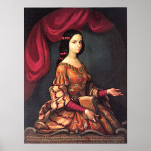 Sor Juana a los 15 años J. Sánchez Kunst Poster