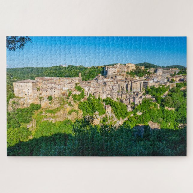 Sorano, Toskana, Landschaft Italien Puzzle (Horizontal)