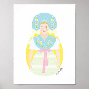 Sorb, Wend, Lausitzer Matryoshka Poster