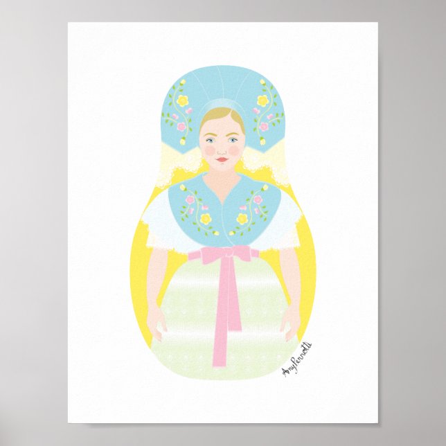 Sorb, Wend, Lausitzer Matryoshka Poster (Vorne)