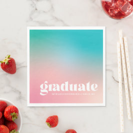 Sorbet Gradient Graduation Party Napkins Serviette