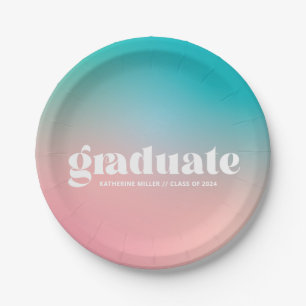 Sorbet Gradient Graduation Party Pappteller