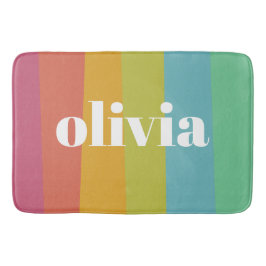 Sorbet Rainbow Colors Individuelle Name Summer Badematte