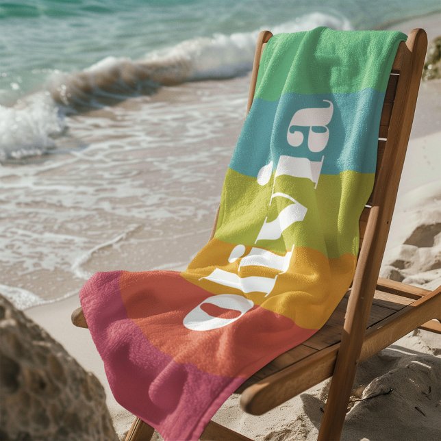 Sorbet Rainbow Colors Individuelle Name Summer Strandtuch (Von Creator hochgeladen)