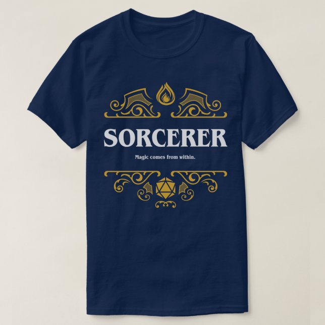 Sorcerclass Tabletop RPG Gaming T-Shirt (Design vorne)
