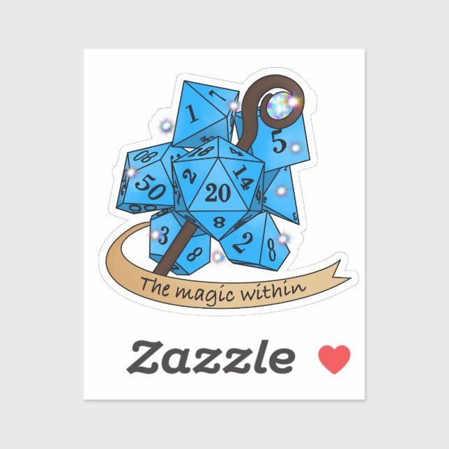 Sorcerer Dice Design Aufkleber (Blatt)