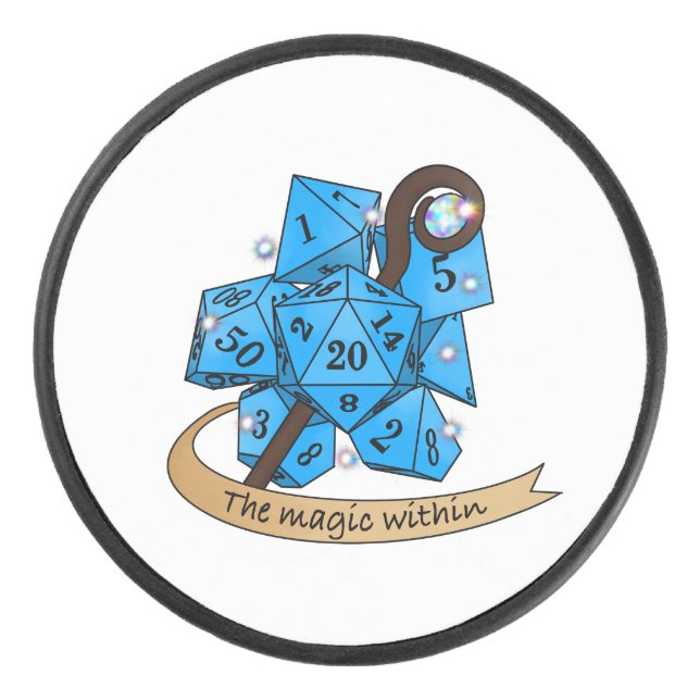 Sorcerer Dice Design Eishockey Puck (Vorderseite)