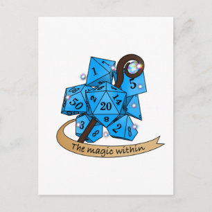 Sorcerer Dice Design Feiertagspostkarte