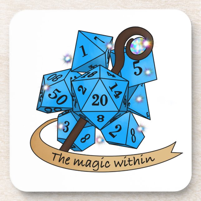 Sorcerer Dice Design Getränkeuntersetzer (Vorderseite)