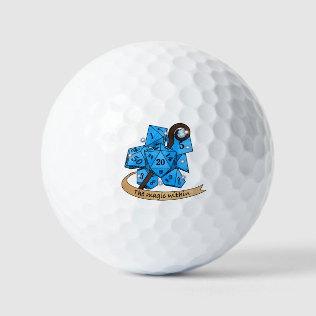 Sorcerer Dice Design Golfball (Vorderseite)