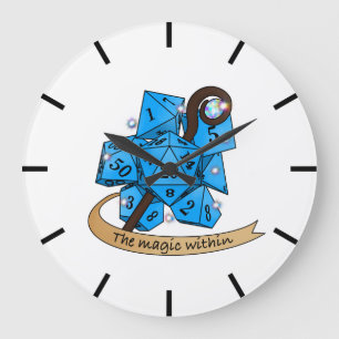 Sorcerer Dice Design Große Wanduhr