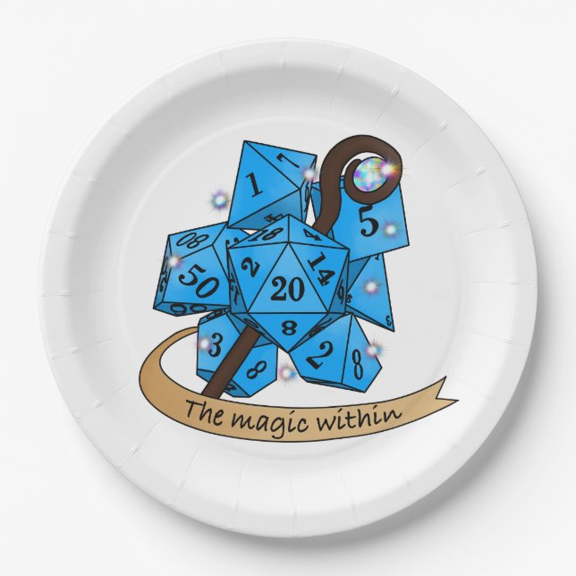 Sorcerer Dice Design Pappteller (Vorderseite)