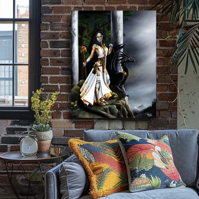 Sorceres Bolack Dragon Fantasy White Poster (Von Creator hochgeladen)