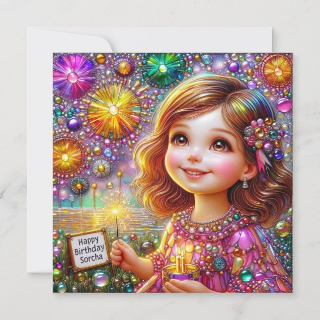 ~ SORCHA ~ Happy Birthday ~Fire Works' Display ~ (Vorderseite)