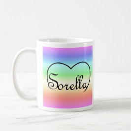 Sorella Italian Sister heart rainbow Kaffeetasse