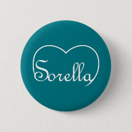 Sorella Italian Sister Herz weiß Button