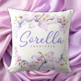 Sorella Lilies - Personalisiertes Geschenk für Sch Kissen