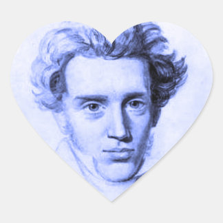SOREN KIERKEGAARD Herz-Aufkleber