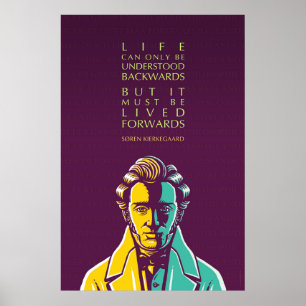 Søren Kierkegaard Inspiration Zitat zum Leben Poster