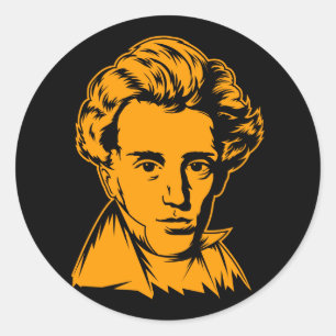 Soren Kierkegaard Philosophie existenzialistisches Runder Aufkleber
