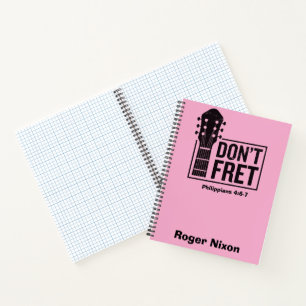 Sorge dich nicht (Philipper 4:6-7) Gitarre persona Notizbuch