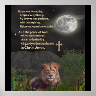 Sorge dich um nichts christliches Poster