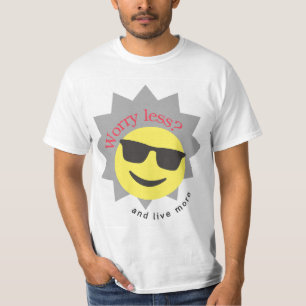 Sorge weniger Emoji T-Shirt-Design T-Shirt