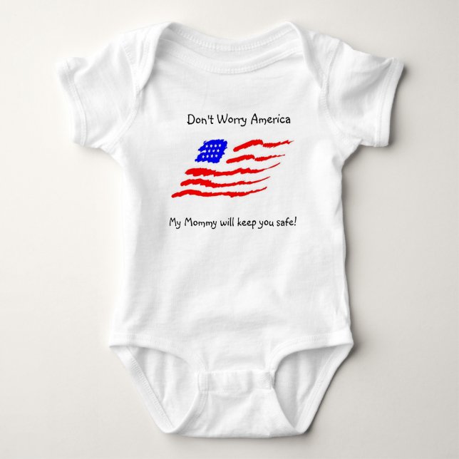 Sorgen Sie sich nicht Amerika Baby Strampler (Vorderseite)
