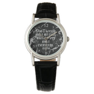 Sorgen Sie sich nicht beten christlichen Armbanduhr