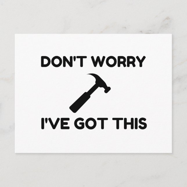 SORGEN SIE SICH NICHT, DASS ICH DIESEN HUMMER GOT  POSTKARTE (Vorderseite)