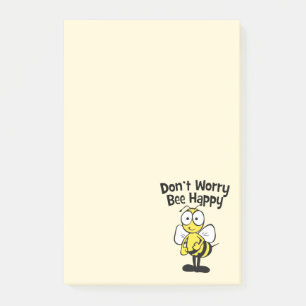 Sorgen Sie sich nicht ist glückliches Post-it Klebezettel