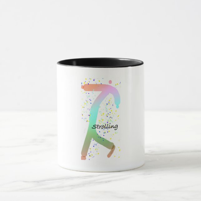 SORGENFREI UND SCHLENKERND Coffee Mug Tasse (Zentrum)