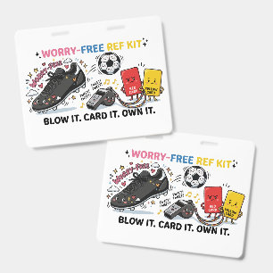 Sorgenfreies Ref-Kit — Lustiger Kawaii-Fußballschi Ausweis