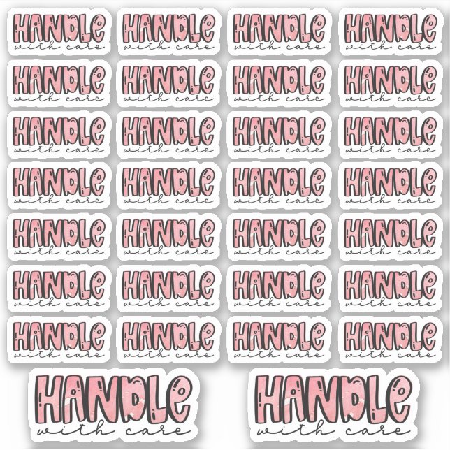 Sorgfältig handhaben - Aquarellfarben-Aufkleber Aufkleber (Vorderseite)