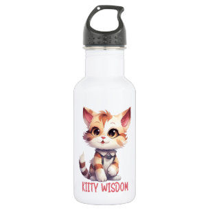 Sorglose Katze Attitude - Spielerisches Felsdesign Edelstahlflasche