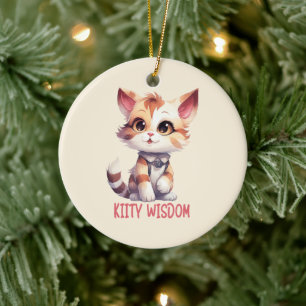 Sorglose Katze Attitude - Spielerisches Felsdesign Keramik Ornament