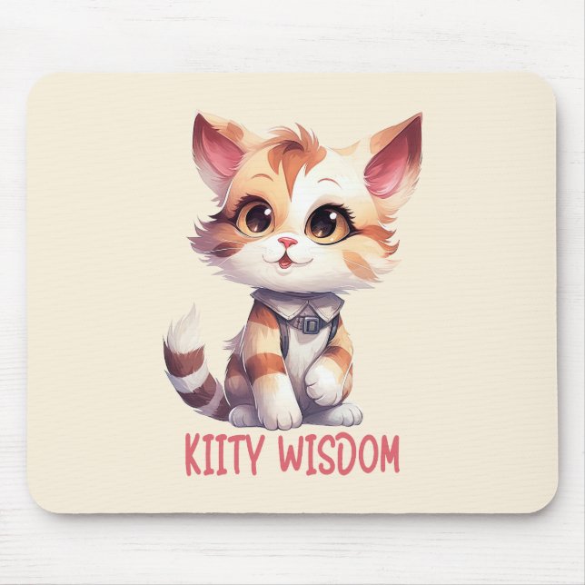 Sorglose Katze Attitude - Spielerisches Felsdesign Mousepad (Vorne)